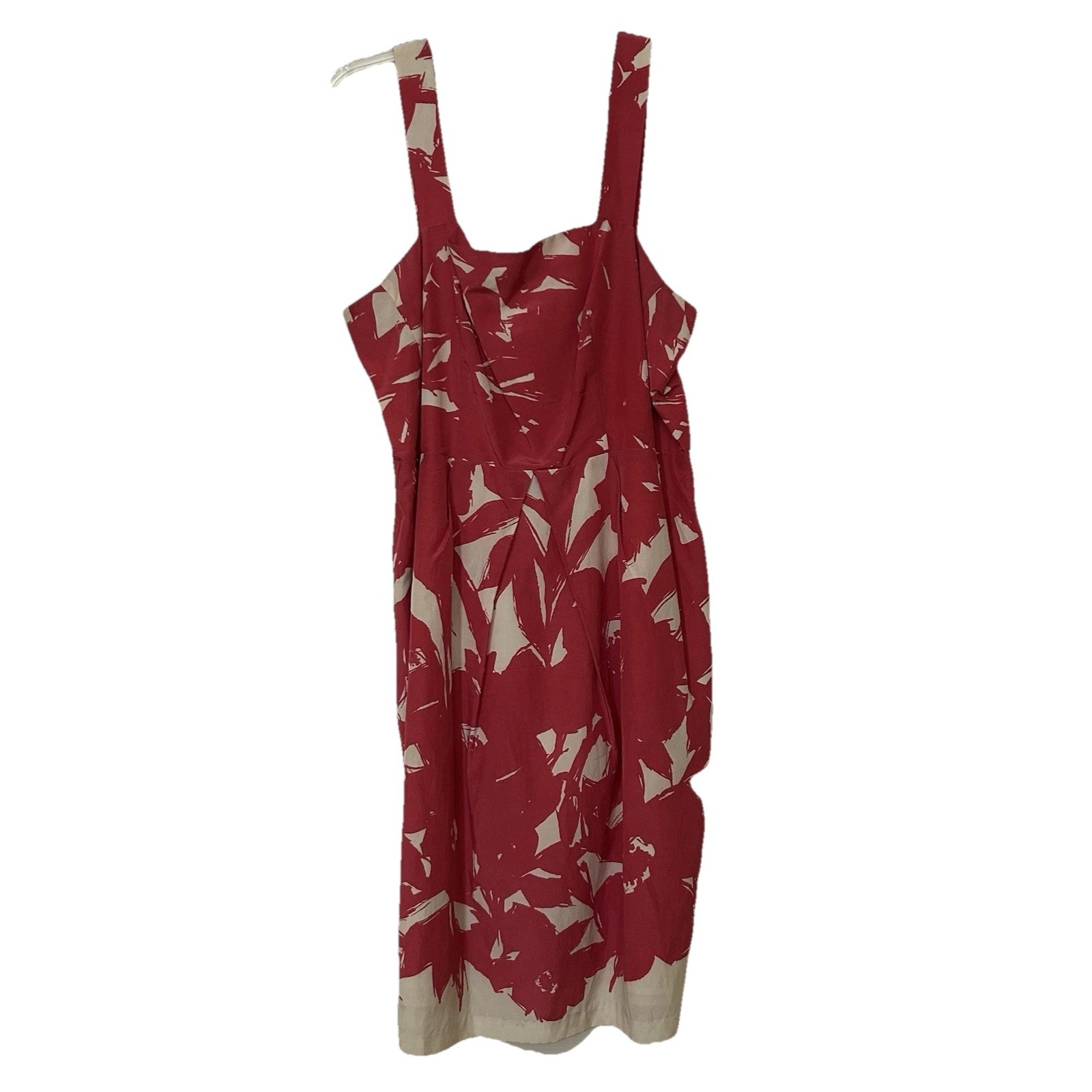 Banana Republic Rebecca Floral Dress Pink White Back Zip Pockets Approx Size M